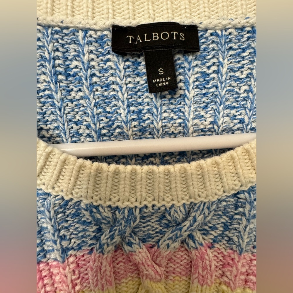 Talbots Women’s Striped Multicolor Sweater - Picture 3 of 3